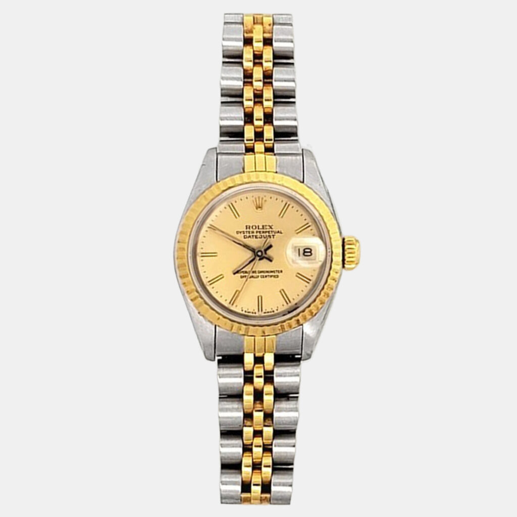 Rolex Datejust 69173 Automatic Champagne 18k Yellow Gold Stainless Steel Women's Wristwatch 26 mm Rolex Datejust 69173 Automatic Champagne 18k Yellow Gold Stainless Steel Women's Wristwatch 26 mm