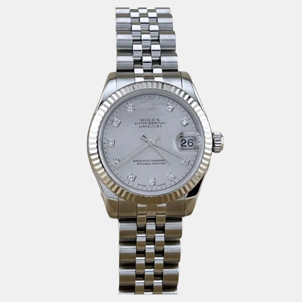 Rolex Datejust 31 178274 Automatic Mother of Pearl Diamond Dial Oystersteel 18k White Gold Women's Wristwatch 31 mm Rolex Datejust 31 178274 Automatic Mother of Pearl Diamond Dial Oystersteel 18k White Gold Women's Wristwatch 31 mm