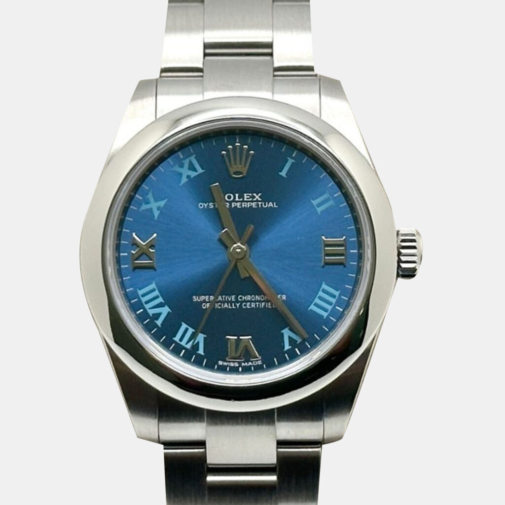 Rolex Oyster Perpetual 177200 Automatic Blue Stainless Steel Women's Wristwatch 31 mm Rolex Oyster Perpetual 177200 Automatic Blue Stainless Steel Women's Wristwatch 31 mm
