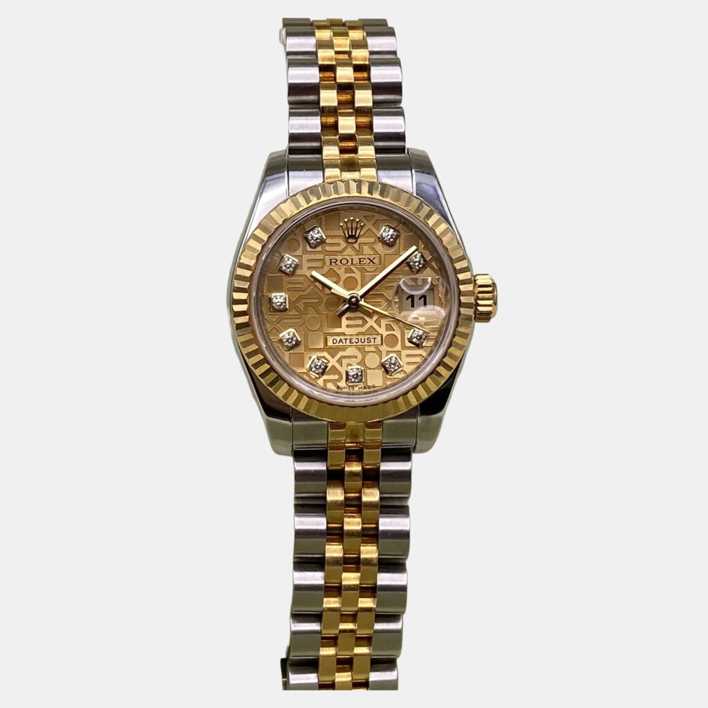 Rolex Datejust 179173 Automatic Champagne Diamond Dial Stainless Steel 18k Yellow Gold Women's Wristwatch 26mm Rolex Datejust 179173 Automatic Champagne Diamond Dial Stainless Steel 18k Yellow Gold Women's Wristwatch 26mm