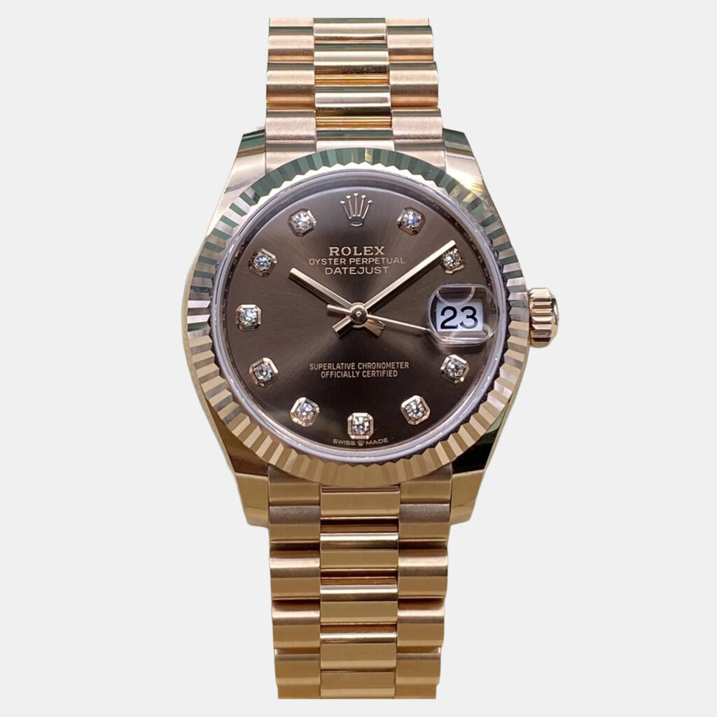 Rolex Datejust 278275 Automatic Chocolate Diamond Dial 18K Rose Gold Women's Wristwatch 31 mm President Bracelet Rolex Datejust 278275 Automatic Chocolate Diamond Dial 18K Rose Gold Women's Wristwatch 31 mm President Bracelet