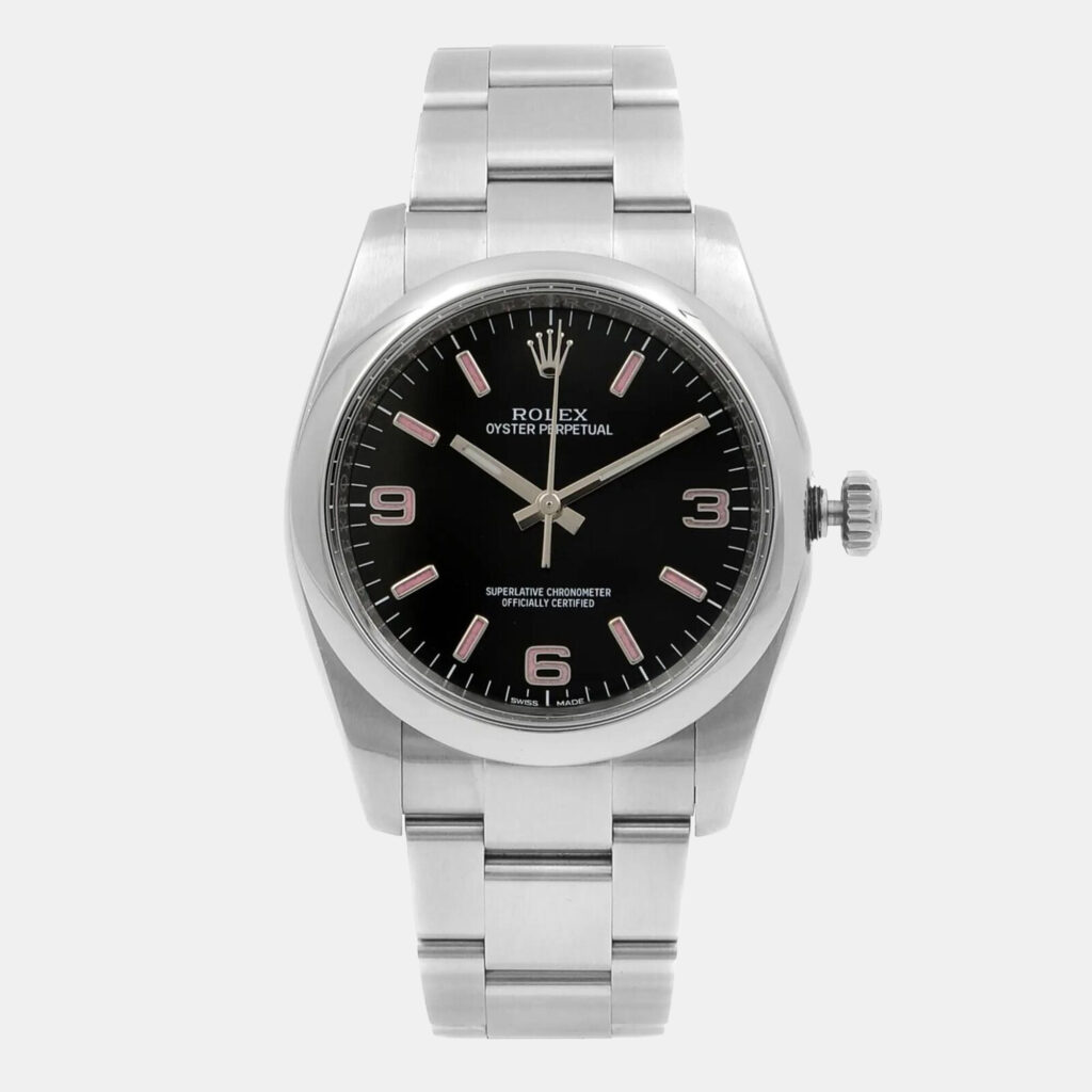 Rolex Oyster Perpetual 116000 Automatic Black Dial Stainless Steel Unisex Wristwatch 36mm Rolex Oyster Perpetual 116000 Automatic Black Dial Stainless Steel Unisex Wristwatch 36mm