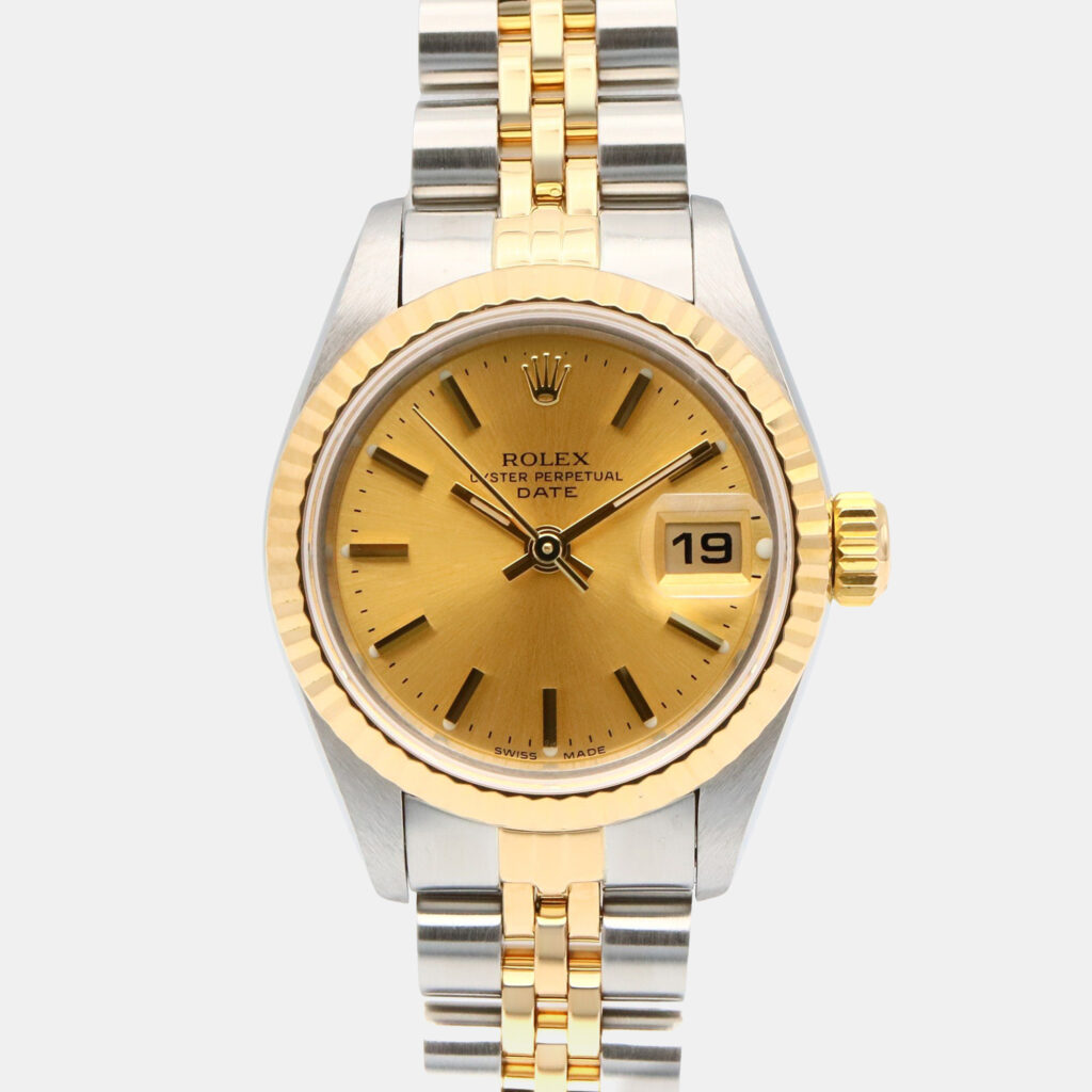 Rolex Datejust 69173 Automatic Champagne 18k Yellow Gold Stainless Steel Women's Wristwatch 26 mm Rolex Datejust 69173 Automatic Champagne 18k Yellow Gold Stainless Steel Women's Wristwatch 26 mm