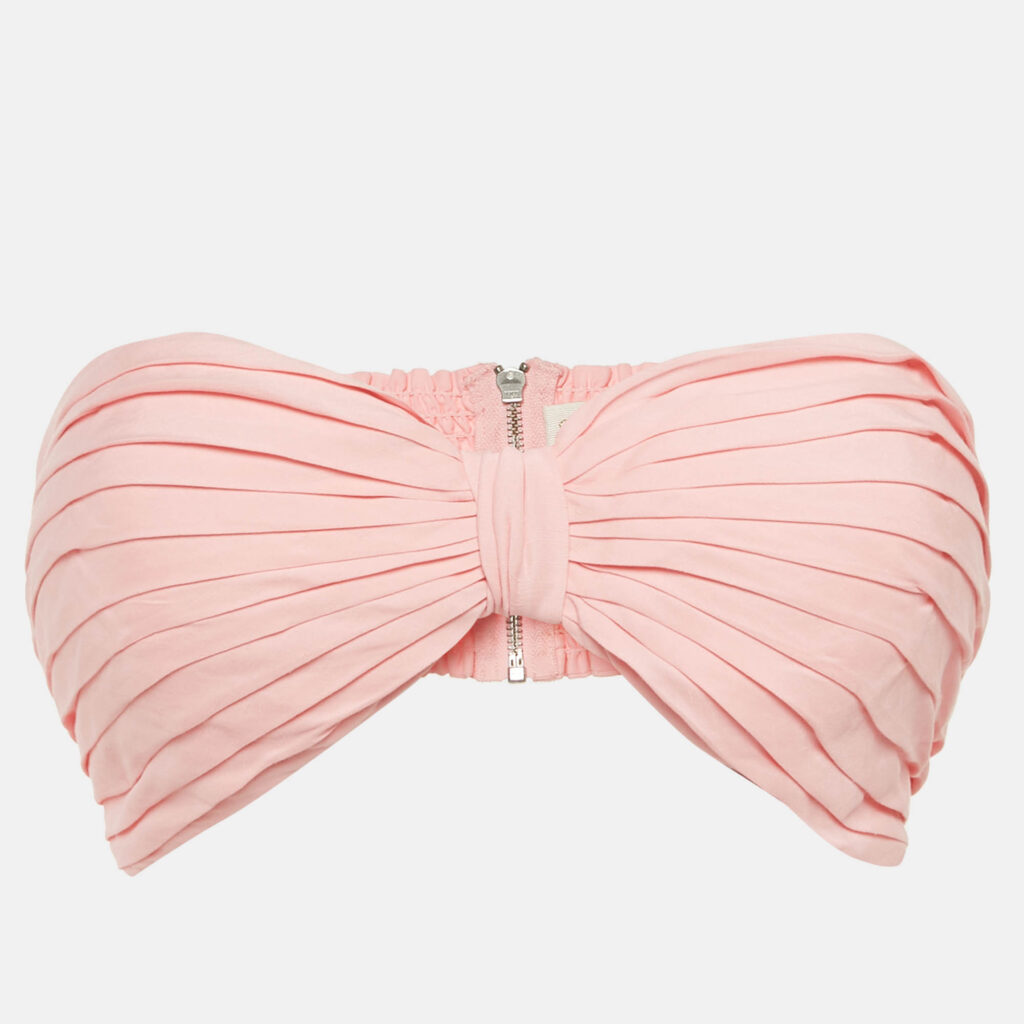 luxury-women-ronny-kobo-used-clothes-p1186169-002-1.jpg Ronny Kobo Pink Mayah Pleated Bandeau Top M