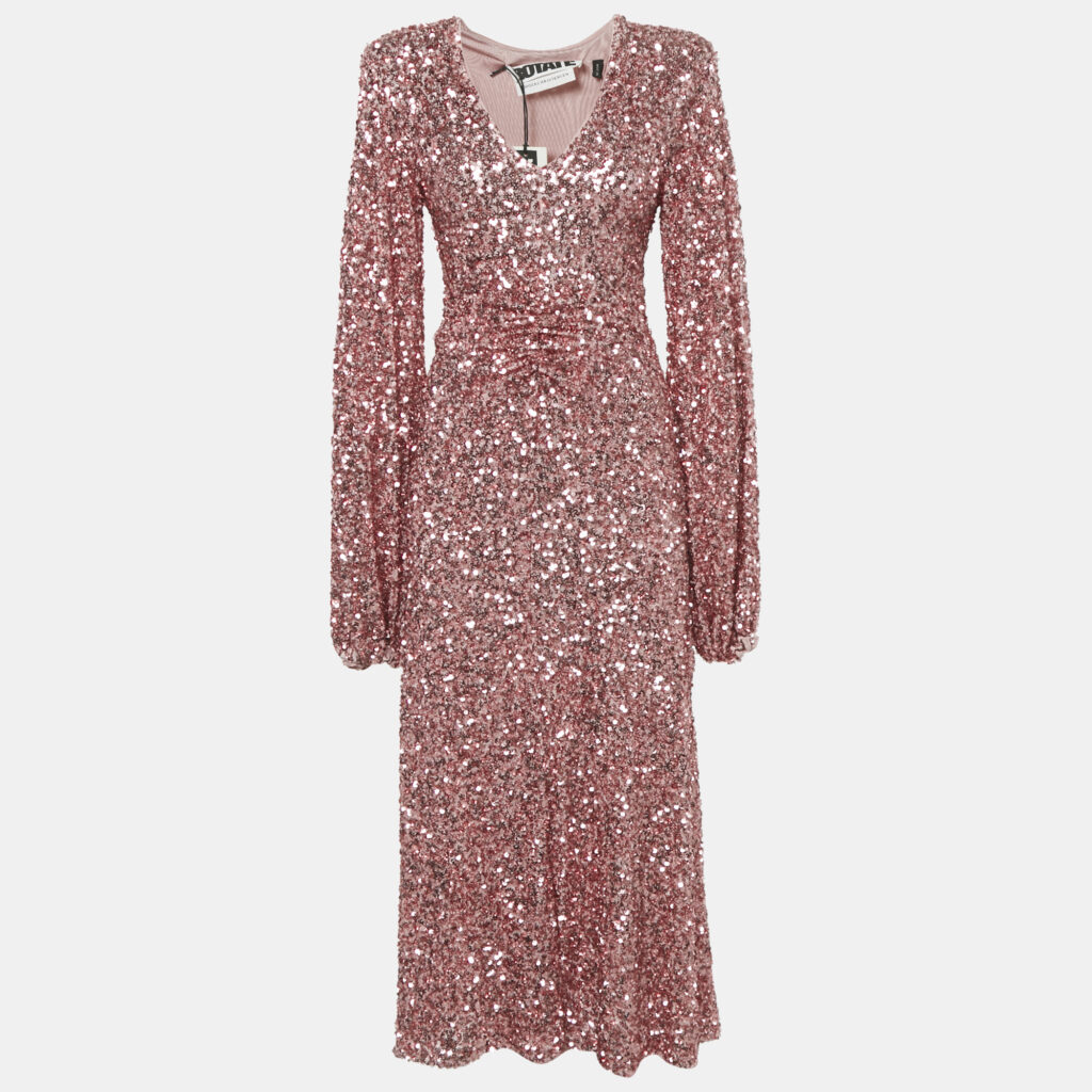 Rotate Birger Christensen Rapture Rose Sequin Mesh Sirin Dress S Rotate Birger Christensen Rapture Rose Sequin Mesh Sirin Dress S
