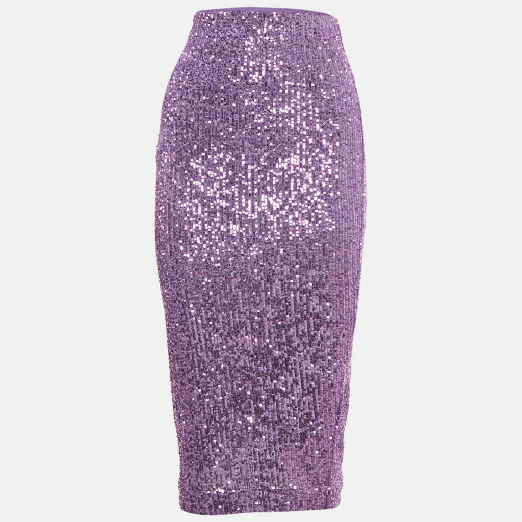 ROTATE Birger Christensen Purple Sequined Tulle Tasha Midi Skirt M ROTATE Birger Christensen Purple Sequined Tulle Tasha Midi Skirt M