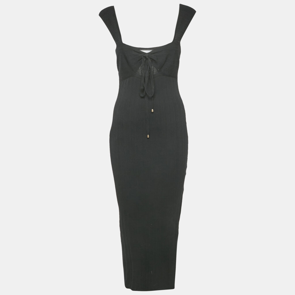 Runaway The Label Black Knit Cut-out Maxi Dress S