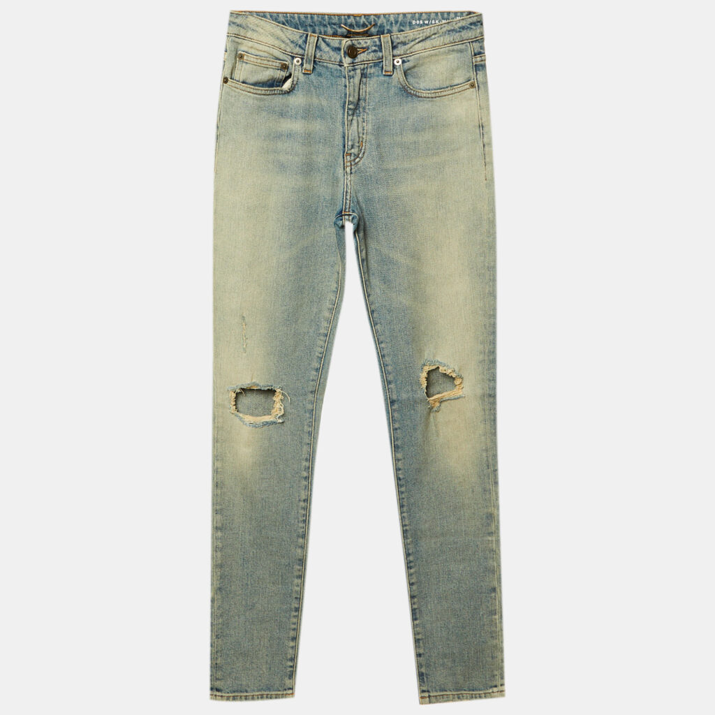 Saint Laurent Paris Pale Blue Denim D05 Skinny Jeans S/Waist 28" Saint Laurent Paris Pale Blue Denim D05 Skinny Jeans S/Waist 28"