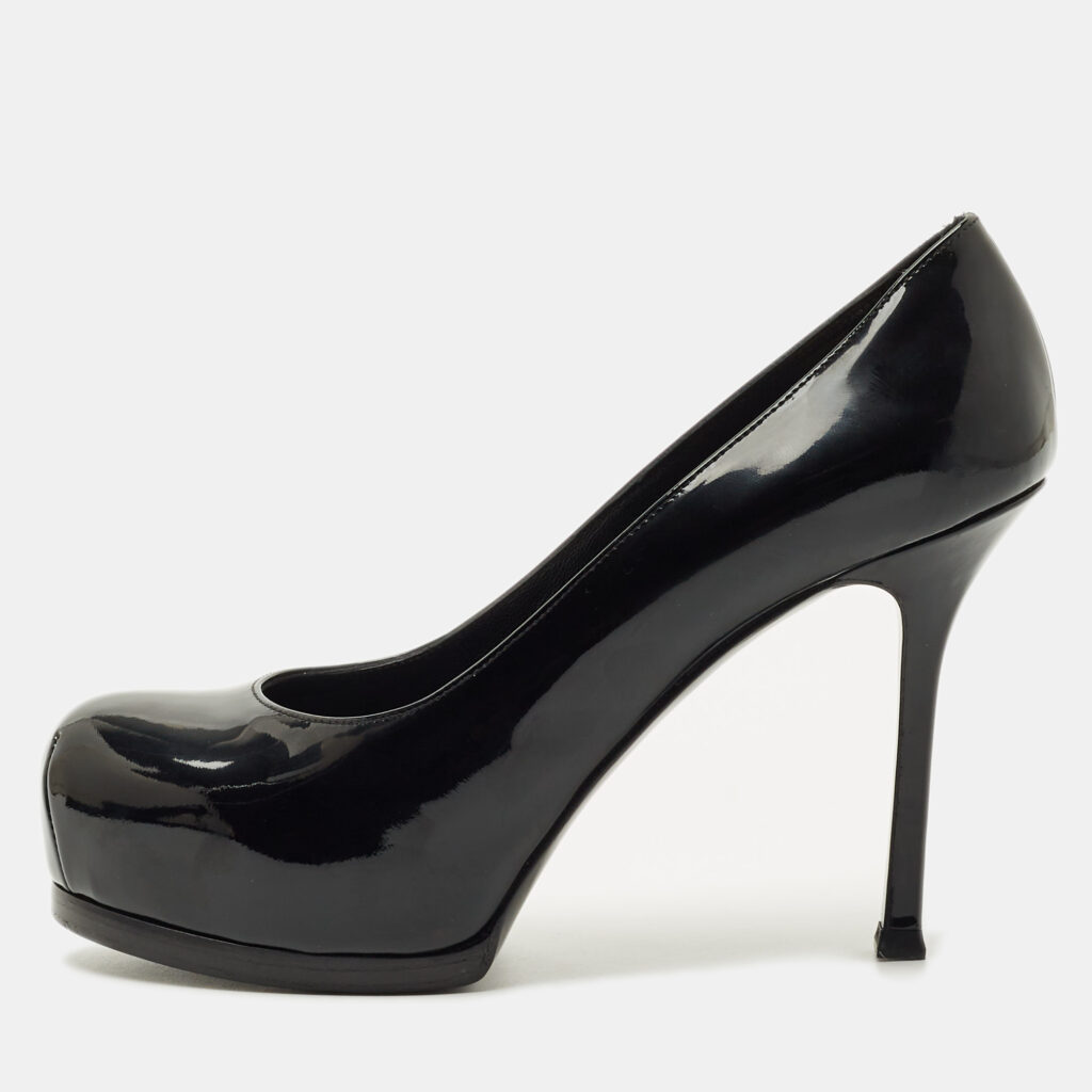 Saint Laurent Black Patent Tribtoo Pumps Size 36.5 Saint Laurent Black Patent Tribtoo Pumps Size 36.5