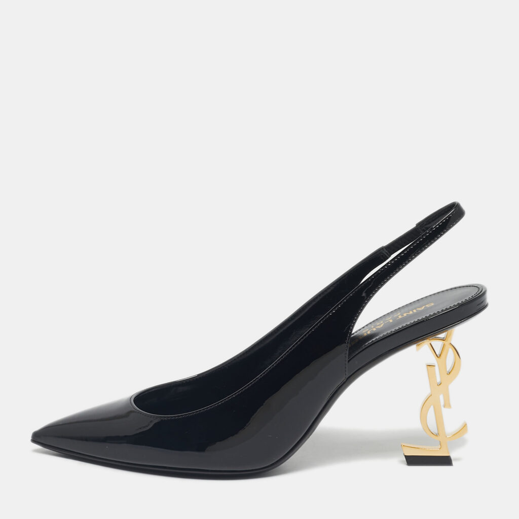 Saint Laurent Black Patent Leather Opyum Slingback Pumps Size 36 Saint Laurent Black Patent Leather Opyum Slingback Pumps Size 36
