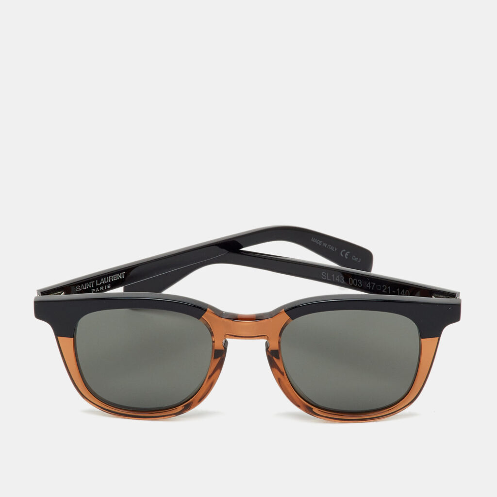 Saint Laurent Black/Brown SL 143 003 Frame Square Sunglasses Saint Laurent Black/Brown SL 143 003 Frame Square Sunglasses