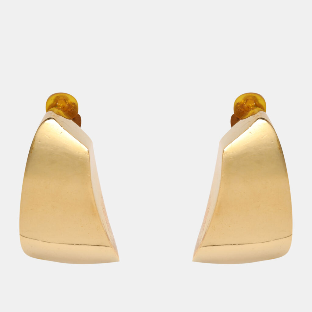 luxury-women-saint-laurent-paris-used-accessories-p1236754-006-1.jpg Saint Laurent Gold Tone Metal Comet Clip On Earrings