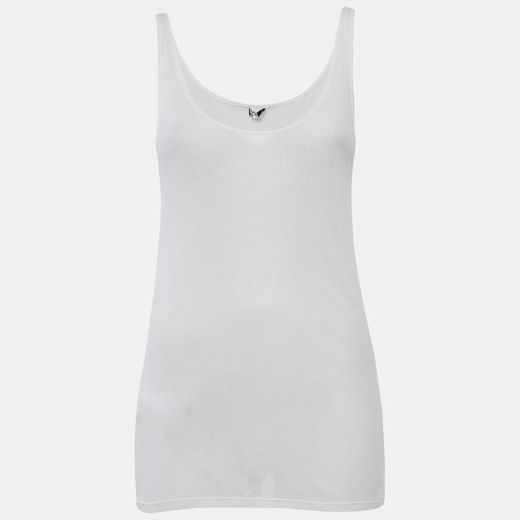 Saint Laurent Paris Cream Rib Knit Tank Top M Saint Laurent Paris Cream Rib Knit Tank Top M