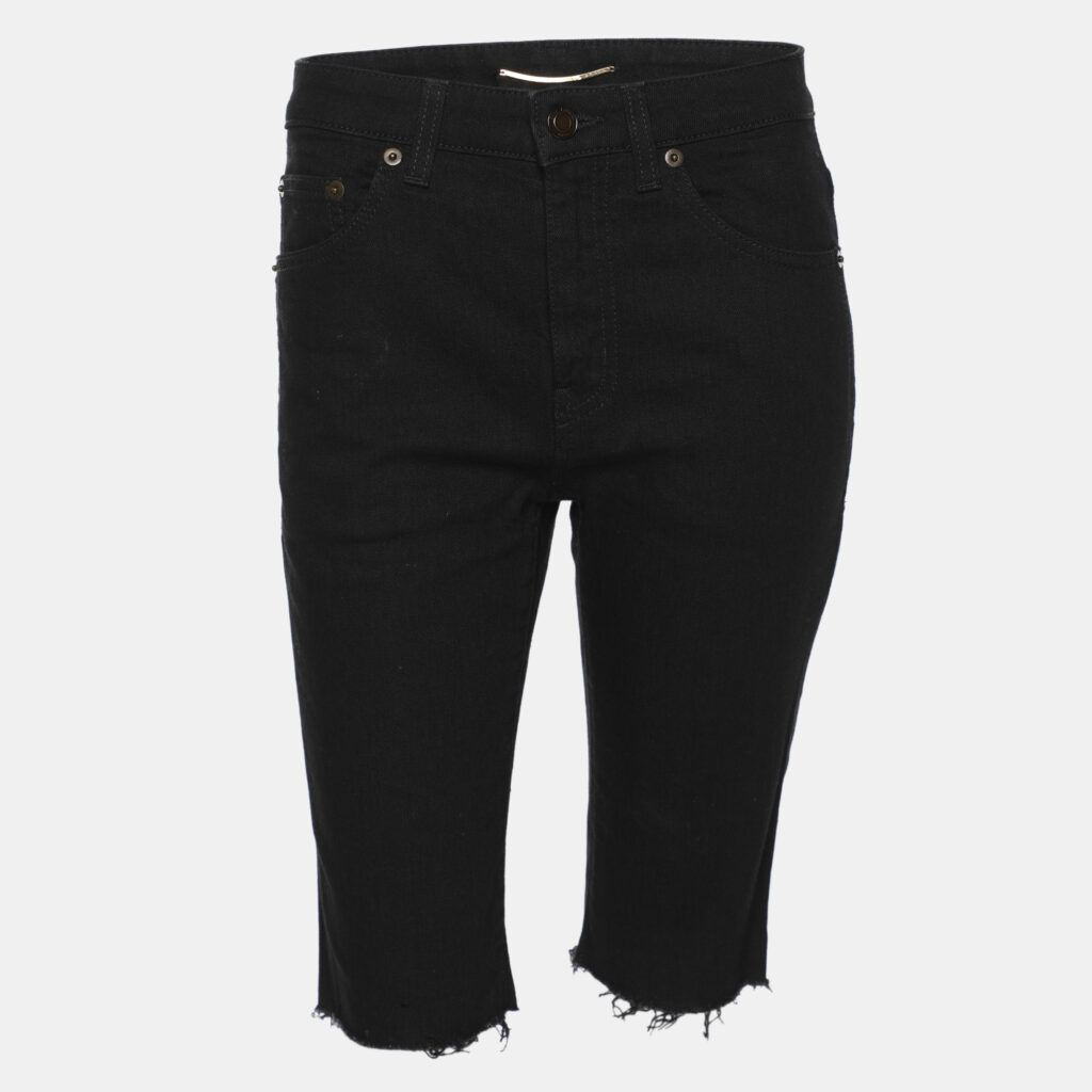 Saint Laurent Black Denim Shorts XS Saint Laurent Black Denim Shorts XS