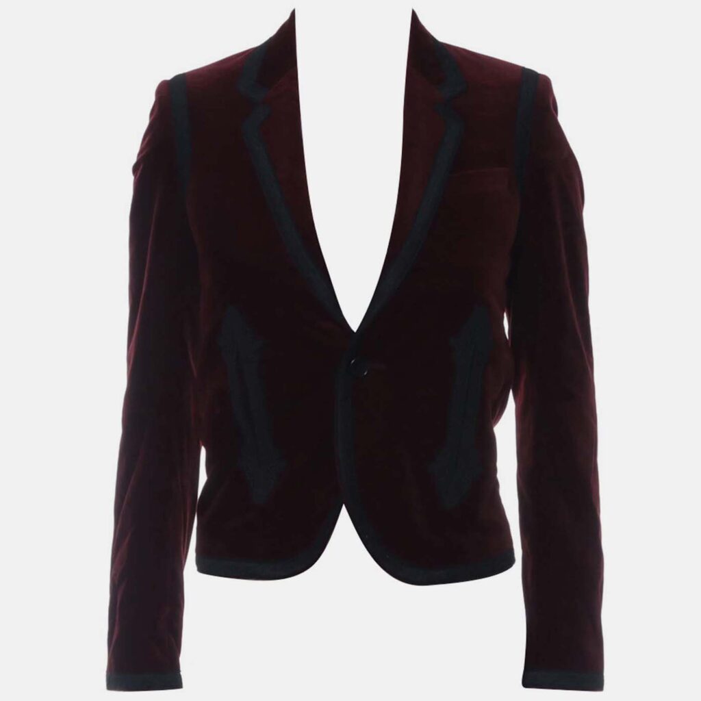 Saint Laurent Paris Embroidered Velvet Blazer Size S Saint Laurent Paris Embroidered Velvet Blazer Size S