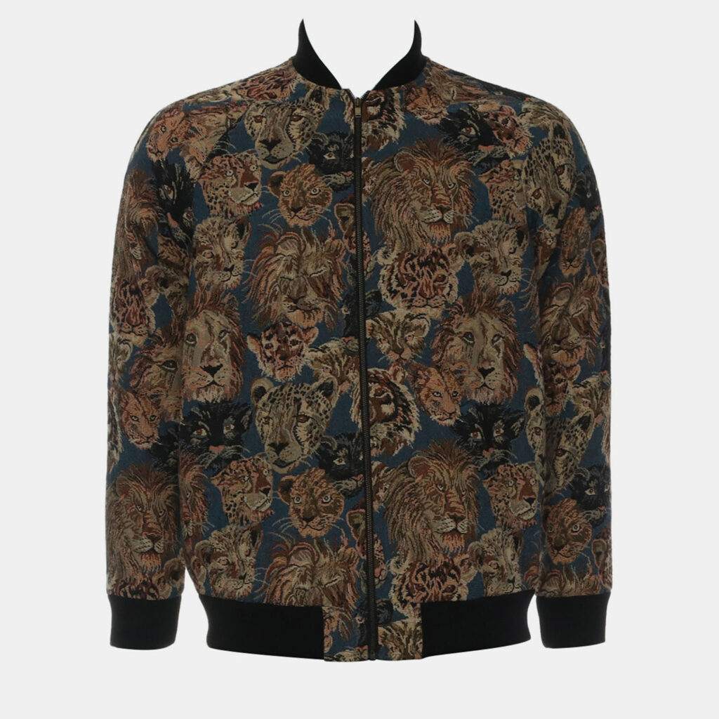 Saint Laurent Paris King of Beasts Baseball Jacket