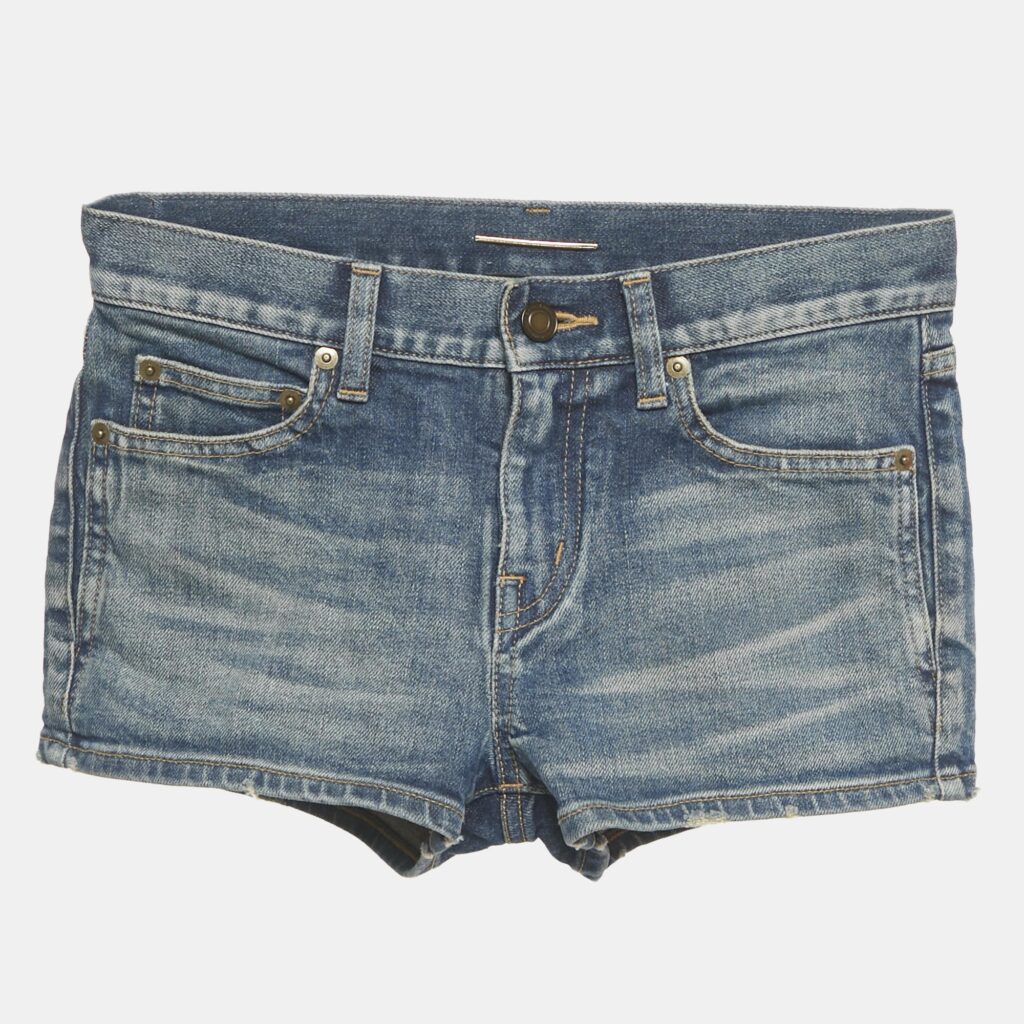 Saint Laurent Paris Blue Denim Shorts S