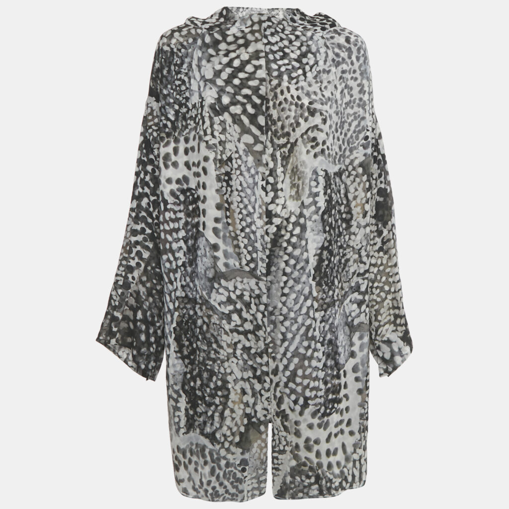 Saint Laurent Black/ White Printed Silk Mini Dress M Saint Laurent Black/ White Printed Silk Mini Dress M