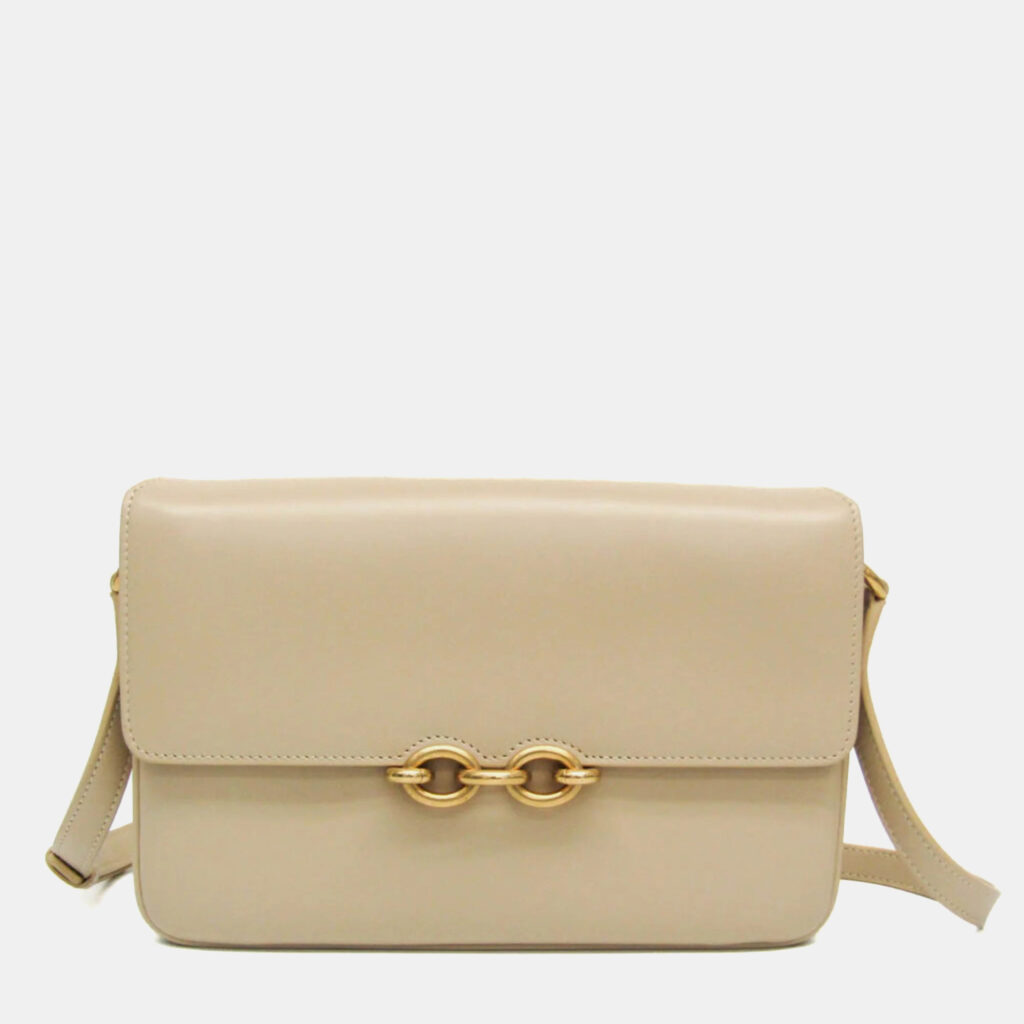 Saint Laurent Le Maillon Dark Beige Smooth Calfskin Satchel Bag Saint Laurent Le Maillon Dark Beige Smooth Calfskin Satchel Bag