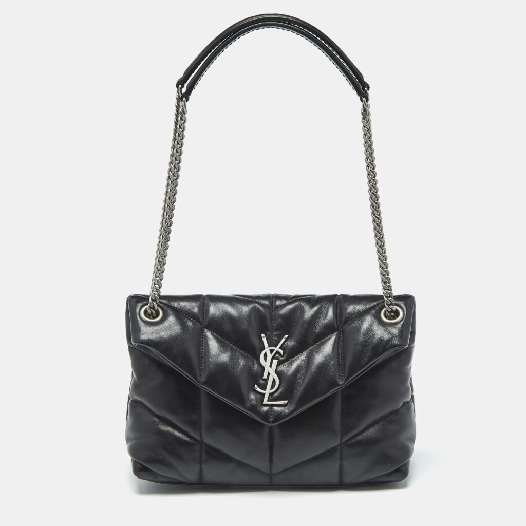 Saint Laurent Black Quilted Leather Small Loulou Puffer Shoulder Bag Saint Laurent Black Quilted Leather Small Loulou Puffer Shoulder Bag