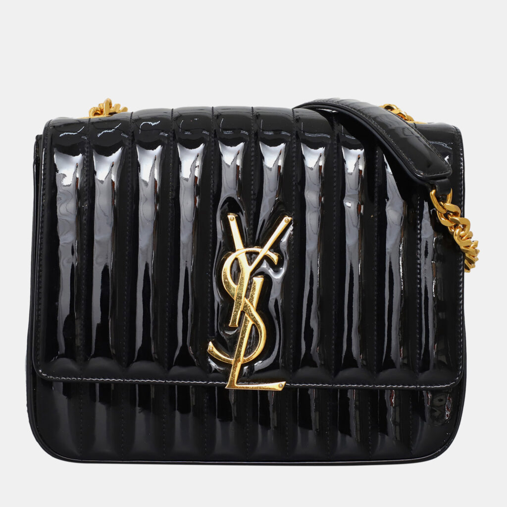 luxury-women-saint-laurent-paris-used-handbags-p1185943-001.jpg Saint Laurent Paris Patent Leather Chain Crossbody Bag