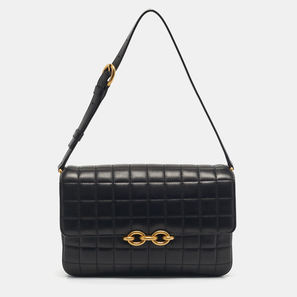 Saint Laurent Black Quilted Leather Le Maillon Shoulder Bag Saint Laurent Black Quilted Leather Le Maillon Shoulder Bag