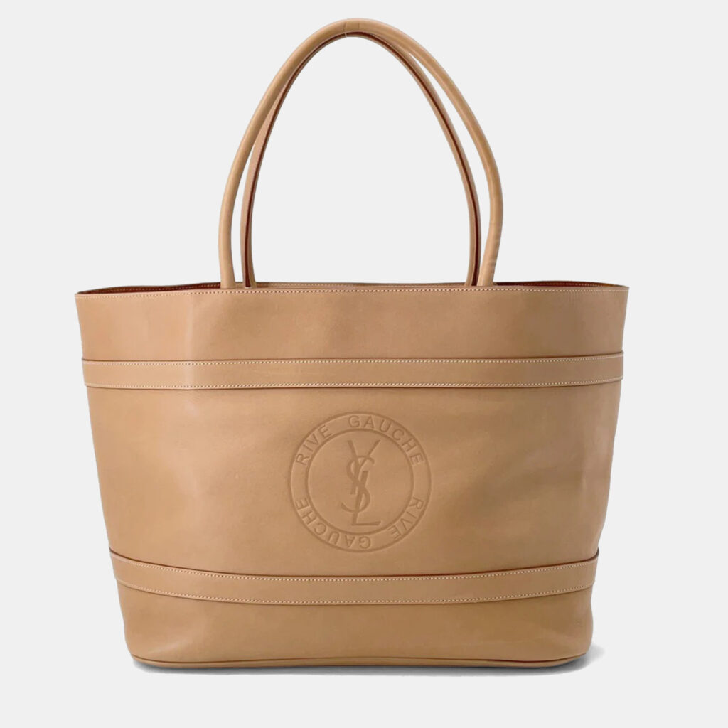 Saint Laurent Paris Cabas Rive Gauche Beige Leather