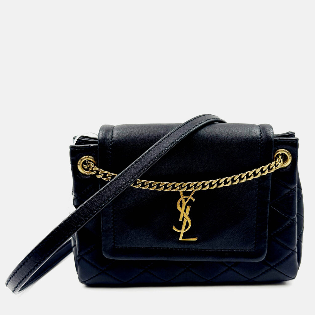 Saint Laurent black Quilted Leather Mini Nolita Shoulder Bag Saint Laurent black Quilted Leather Mini Nolita Shoulder Bag