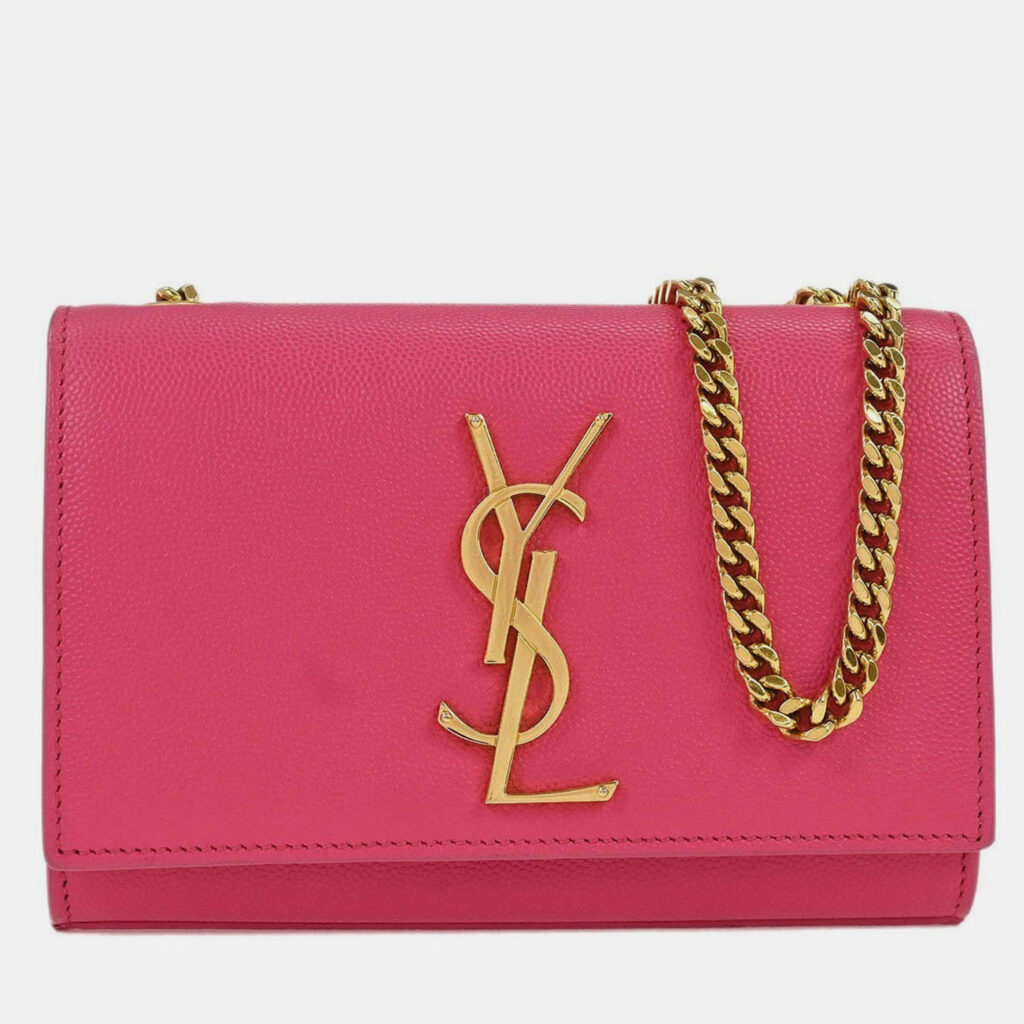luxury-women-saint-laurent-paris-used-handbags-p1220685-007-1.jpeg Saint Laurent Pink Leather Kate Shoulder Bag