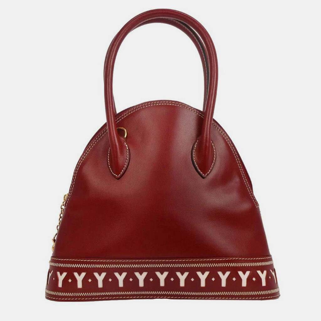 Yves Saint Laurent Red Leather Y Cut Out Handbag Yves Saint Laurent Red Leather Y Cut Out Handbag
