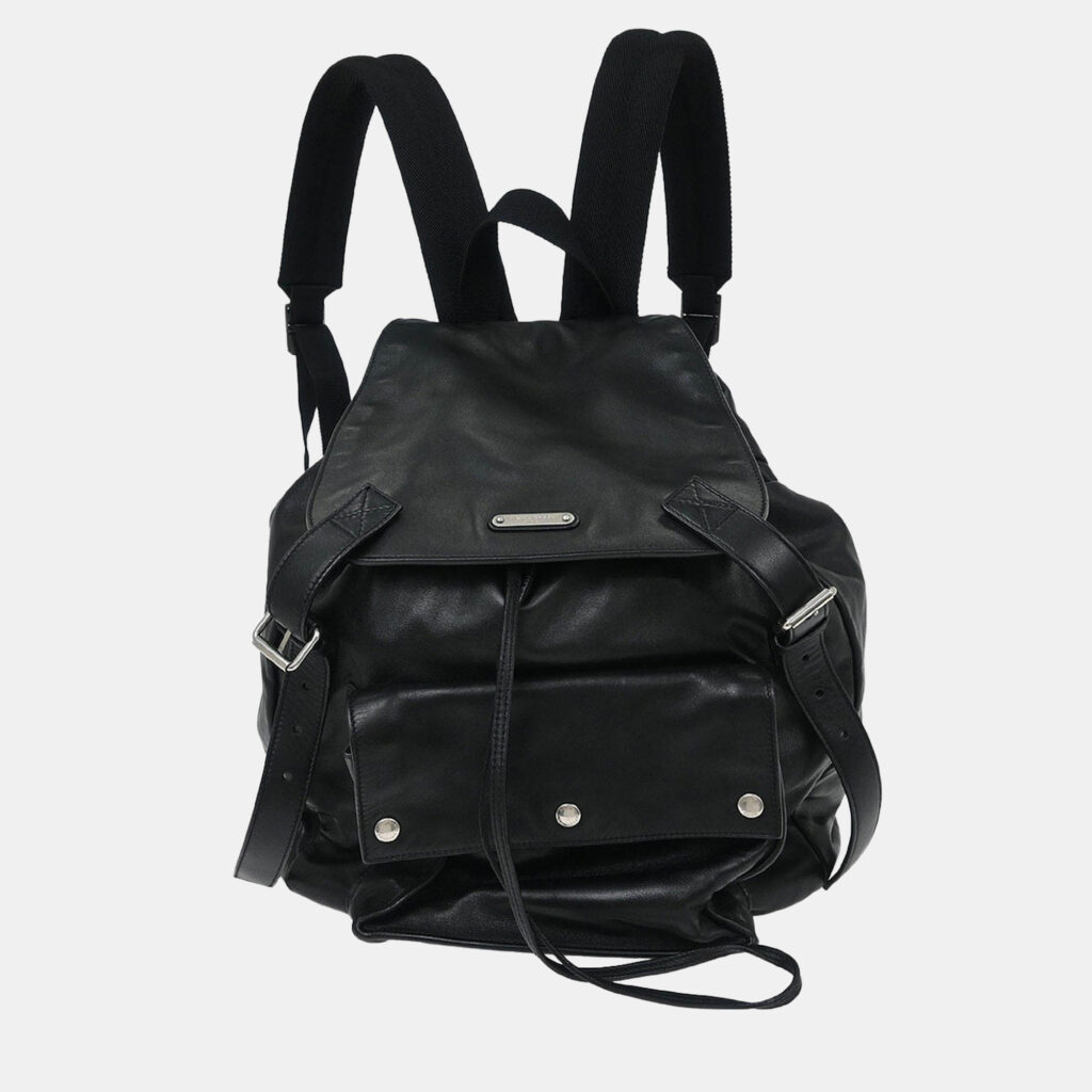 luxury-women-saint-laurent-paris-used-handbags-p1242057-006.jpg Saint Laurent Black Canvas, Leather Backpack