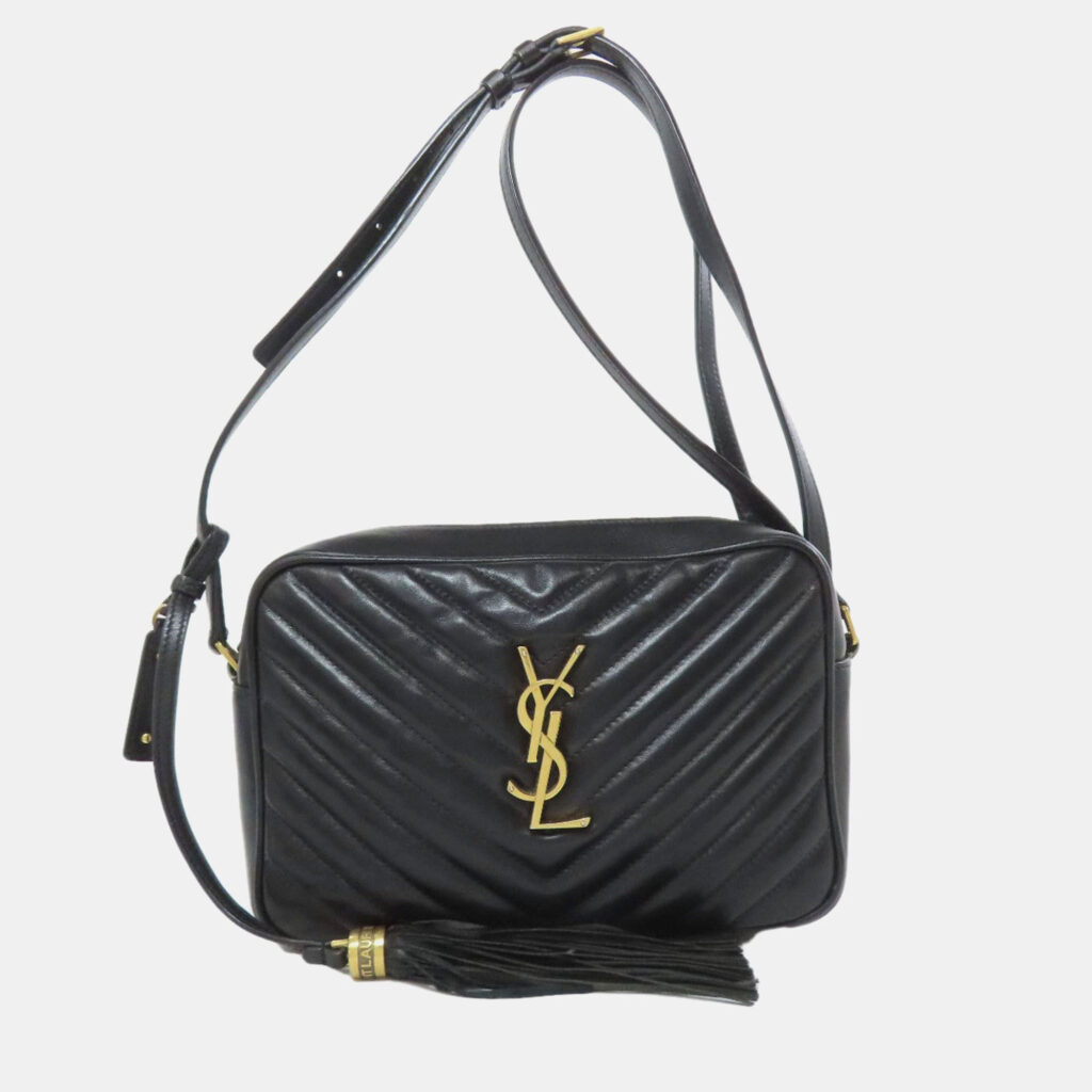 Saint Laurent Lou V-Stitch Shoulder Bag In Calfskin Saint Laurent Lou V-Stitch Shoulder Bag In Calfskin