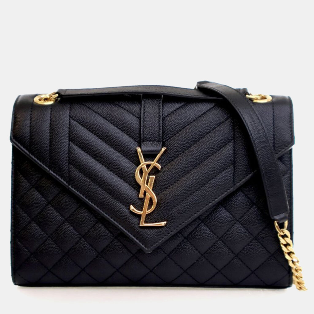 Saint Laurent Medium Calfskin Envelope Flap Bag