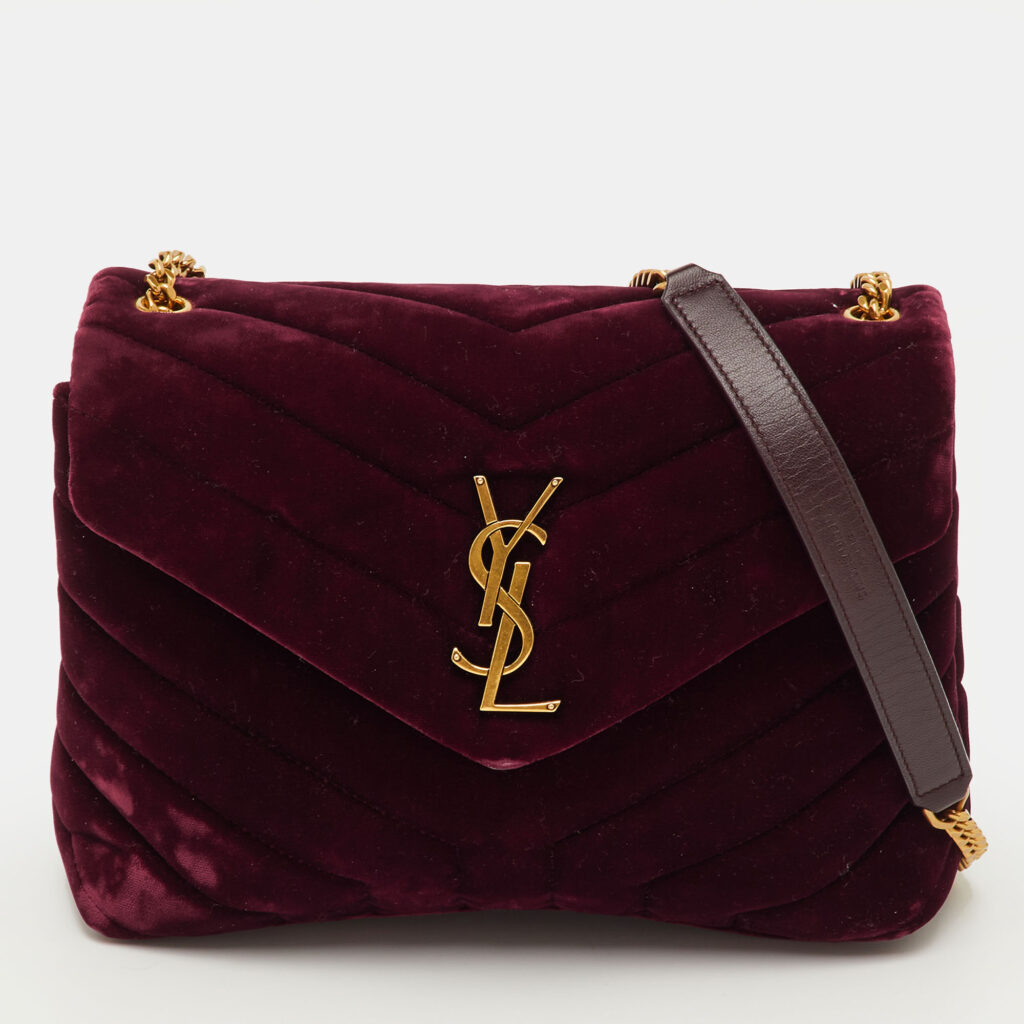 luxury-women-saint-laurent-paris-used-handbags-p1250723-014.jpg Saint Laurent Toy Loulou Burgundy Velvet Mini Shoulder Bag