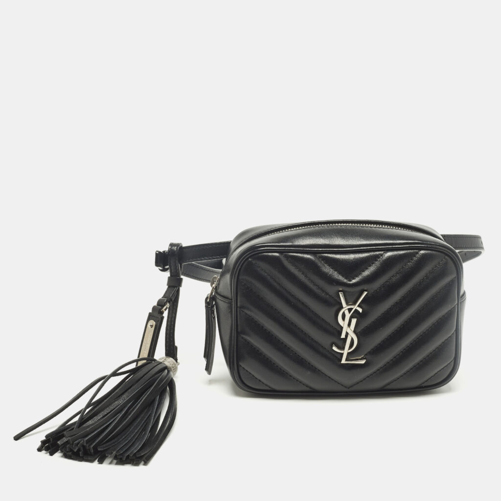 Saint Laurent Lou Black Matelasse Leather Belt Bag Saint Laurent Lou Black Matelasse Leather Belt Bag