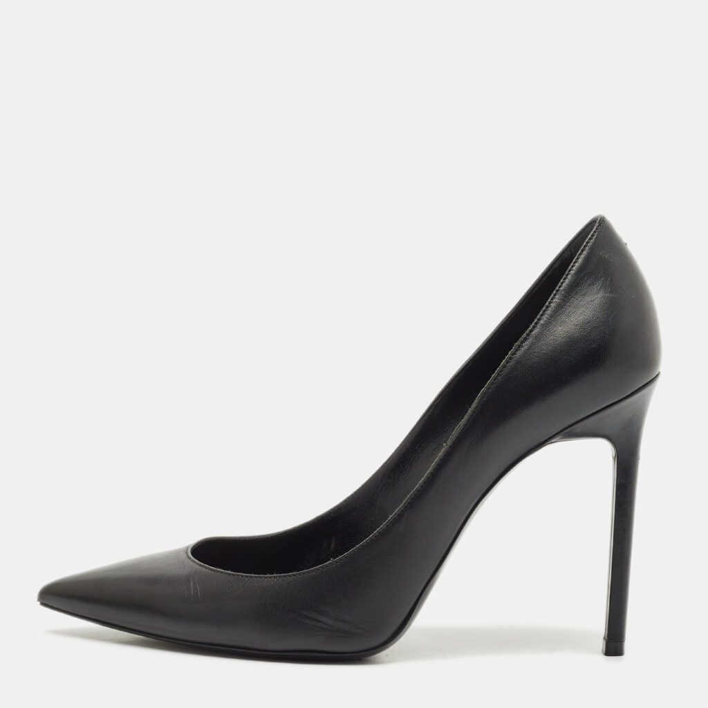 Saint Laurent Black Leather Anja Pointed Toe Pumps Size 39.5 Saint Laurent Black Leather Anja Pointed Toe Pumps Size 39.5