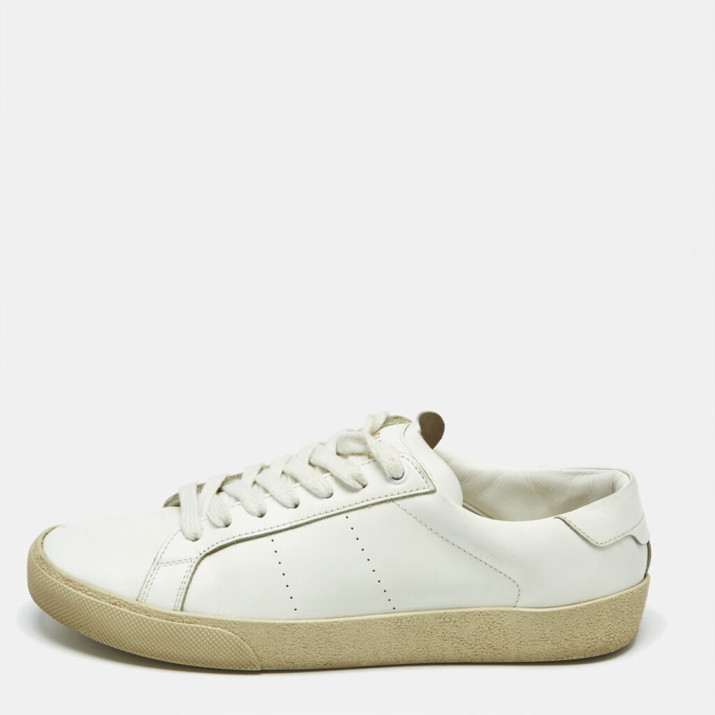 Saint Laurent White Leather Court Classic Sneakers Size 39