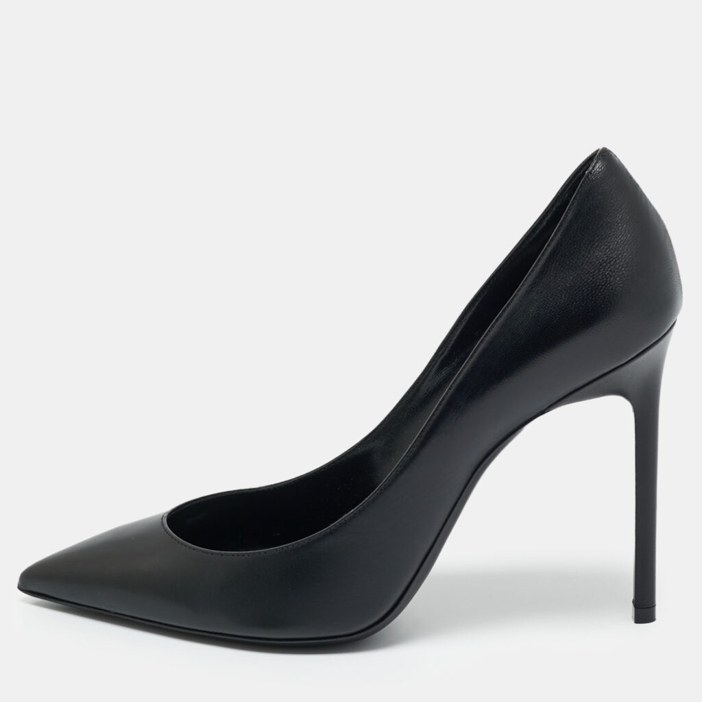 Saint Laurent Black Leather Anja Pumps Size 39.5