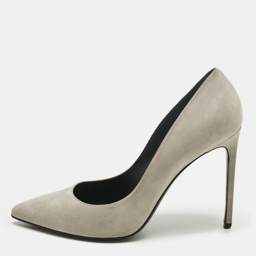 Saint Laurent Grey Suede Anja Pumps Size 39.5 Saint Laurent Grey Suede Anja Pumps Size 39.5