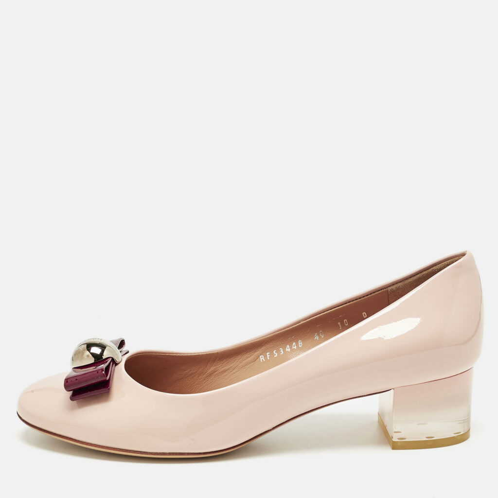 Salvatore Ferragamo Pink/Red Patent Leather Fiammetta Pumps Size 40.5 Salvatore Ferragamo Pink/Red Patent Leather Fiammetta Pumps Size 40.5
