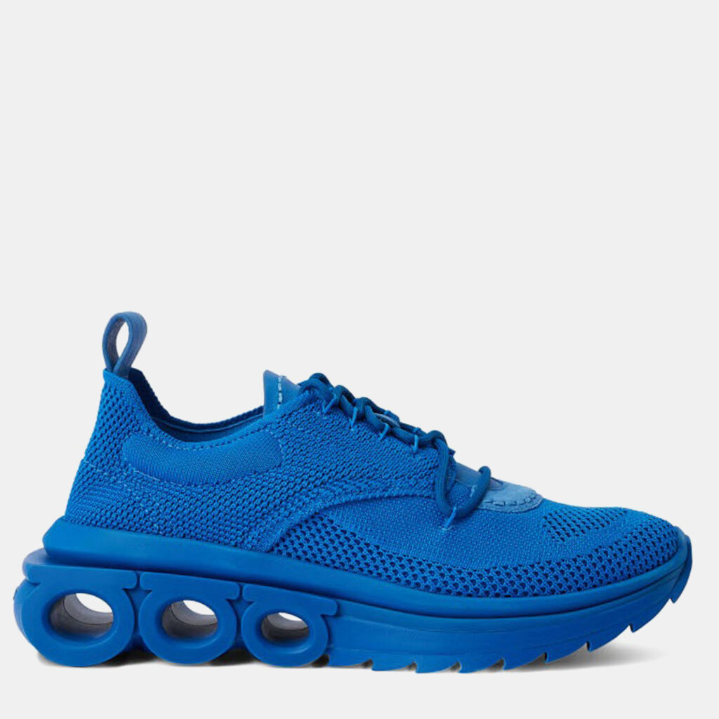 Salvatore Ferragamo Nima Knit 1 Blue Mesh Sneaker Salvatore Ferragamo Nima Knit 1 Blue Mesh Sneaker