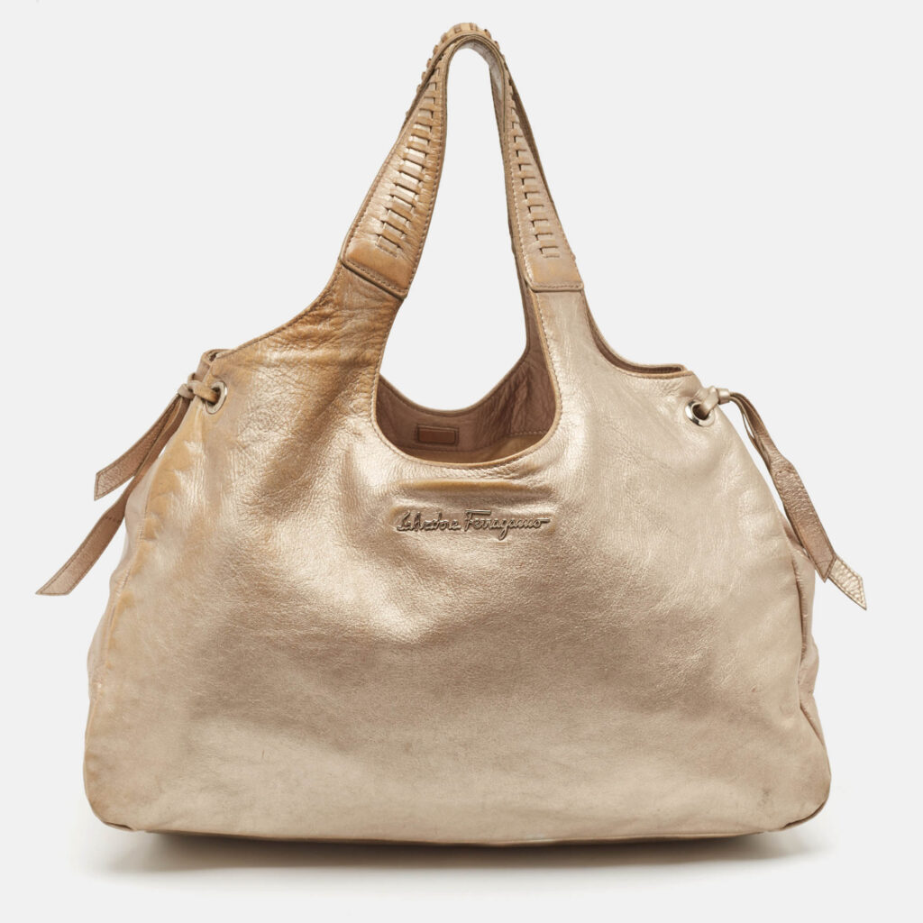 Salvatore Ferragamo Metallic Leather Tote Salvatore Ferragamo Metallic Leather Tote