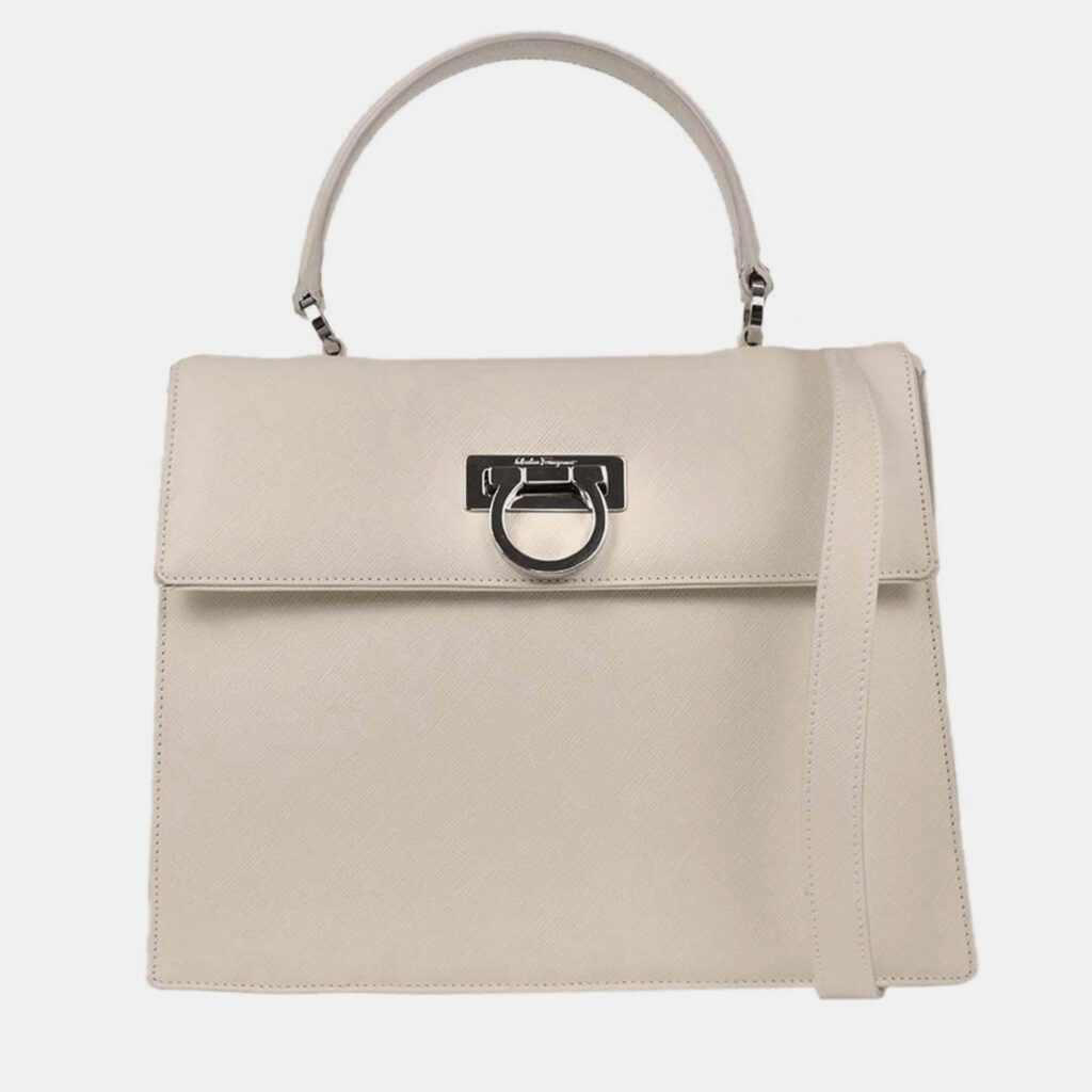 Salvatore Ferragamo Off-white Gancini 2way Handbag Salvatore Ferragamo Off-white Gancini 2way Handbag