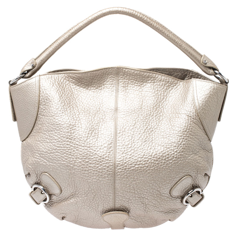 Salvatore Ferragamo Metallic Gold Leather Hobo Salvatore Ferragamo Metallic Gold Leather Hobo
