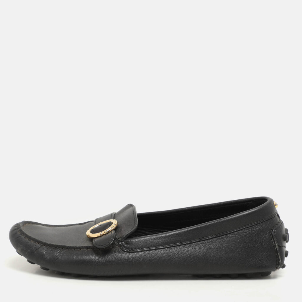 Salvatore Ferragamo Black Leather Buckle Loafers Size 39 Salvatore Ferragamo Black Leather Buckle Loafers Size 39