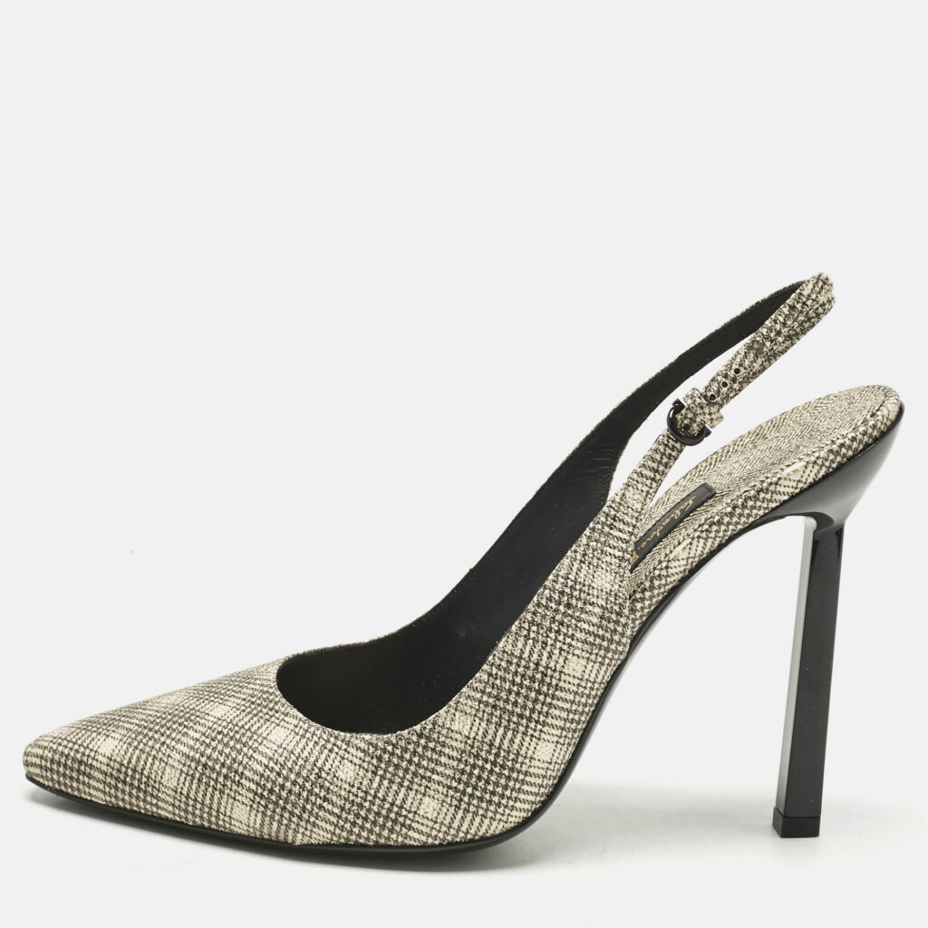 Salvatore Ferragamo Beige Canvas Jessoe X5 Slingback Pumps Size 41 Salvatore Ferragamo Beige Canvas Jessoe X5 Slingback Pumps Size 41