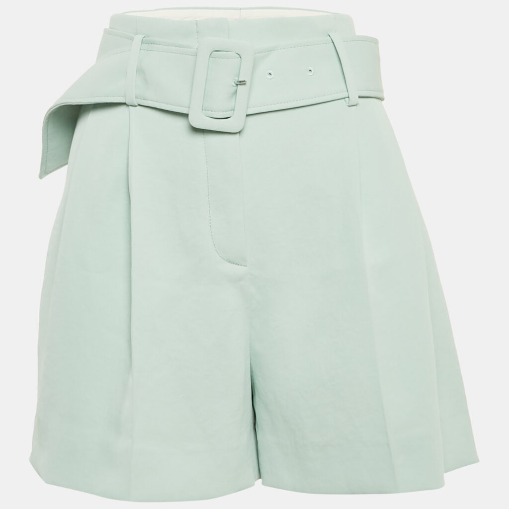 Sandro Green Cotton Pleated Shorts XL Sandro Green Cotton Pleated Shorts XL