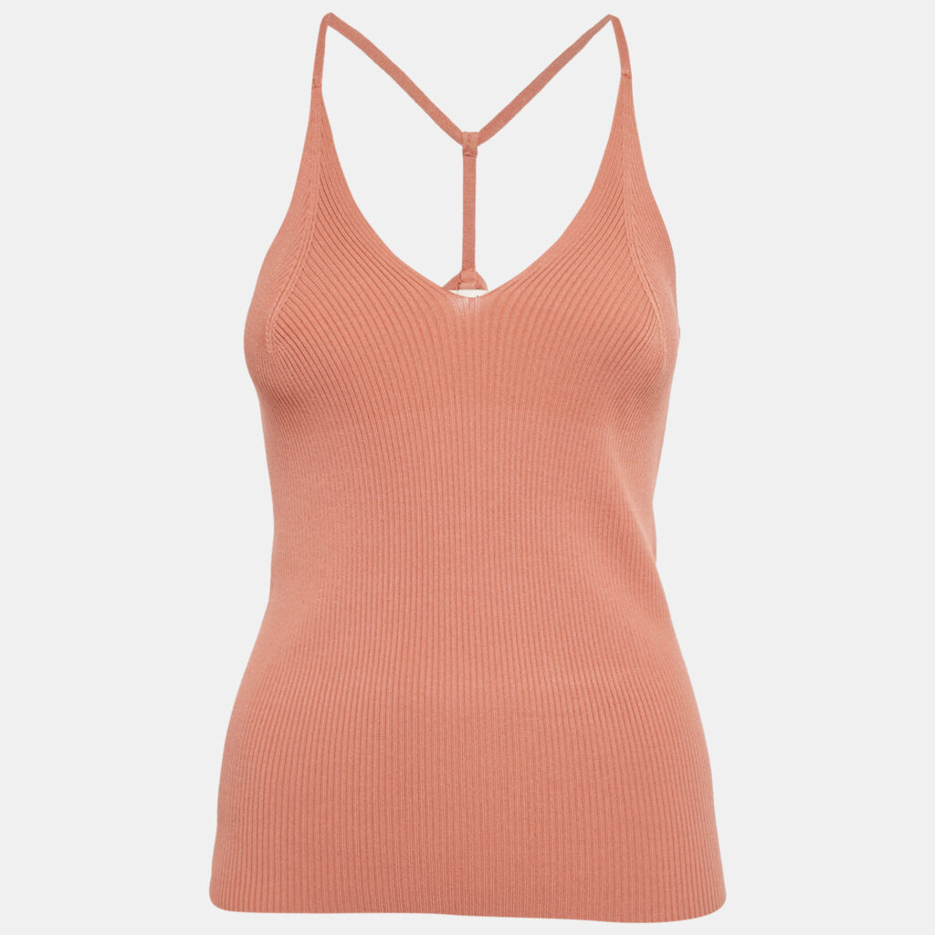Sandro Brown Rib Knit Tank Top M Sandro Brown Rib Knit Tank Top M