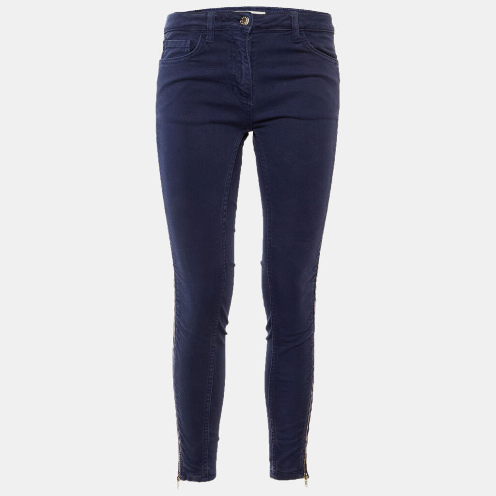 Sandro Blue Denim Zip Detail Skinny Fit Jeans M/Waist 29"