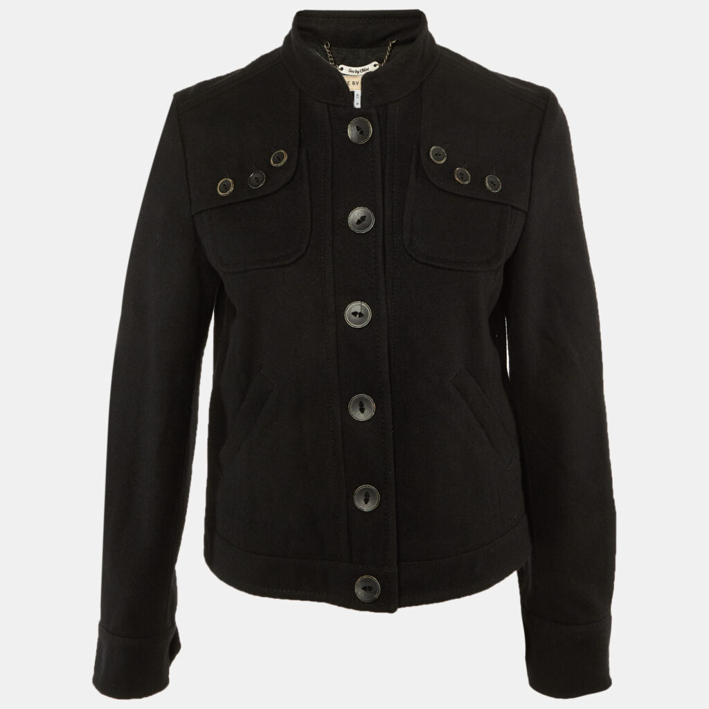 luxury-women-see-by-chloe-used-clothes-p1243893-003-1.jpg See by Chloe Black Wool Blend Jacket M